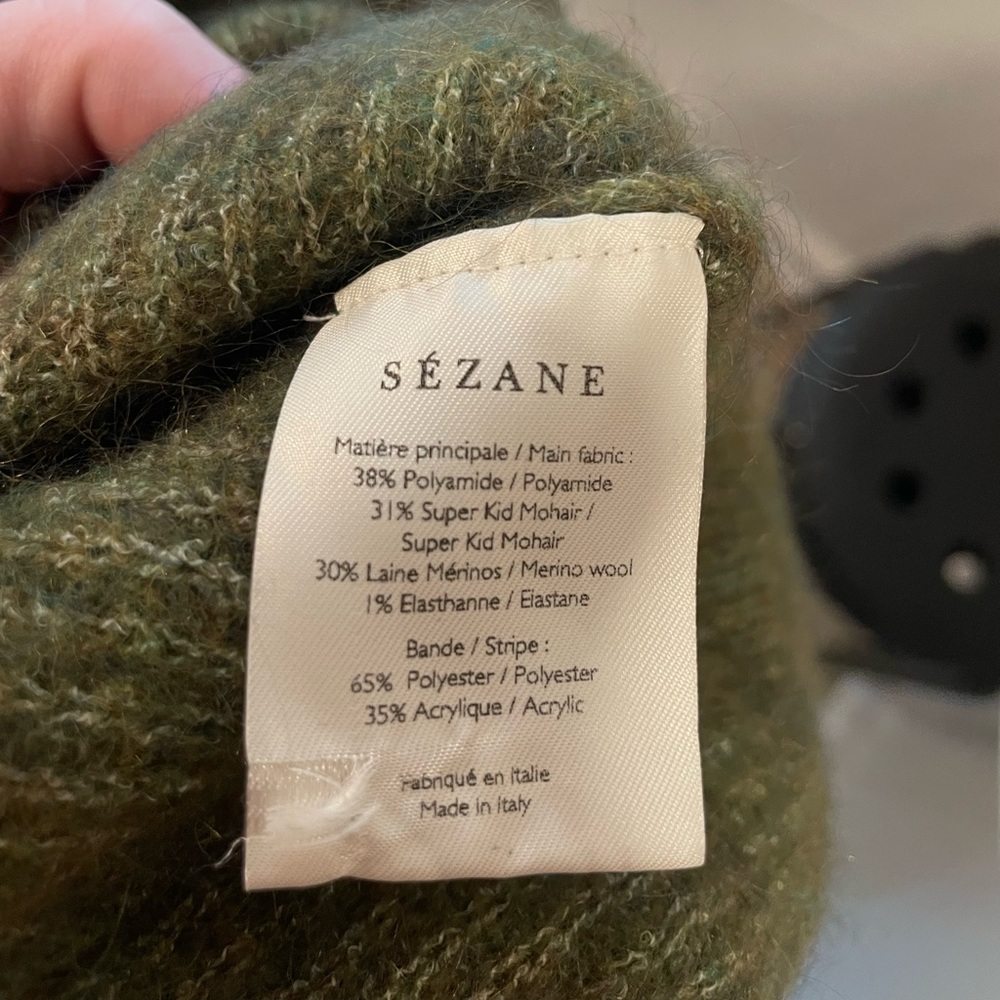 Sezane Trudy Jumper—Olive Green—Small - Picture 7 of 8